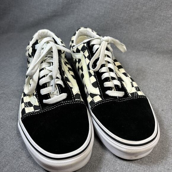 Vans Old Skool Black White Checkerboard Skate Shoes Mens 8 Womens 9.5 main image 4
